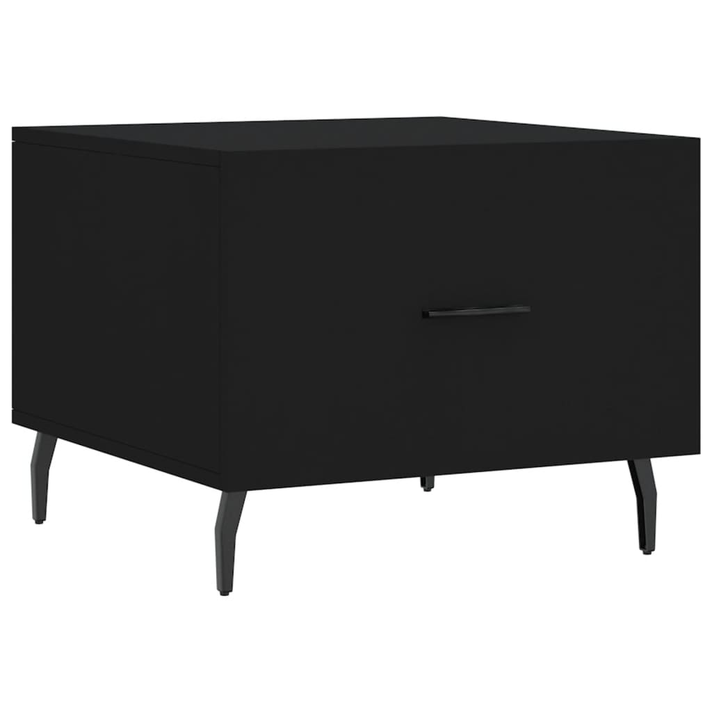 Coffee Table Black 50x50x40 cm Engineered Wood