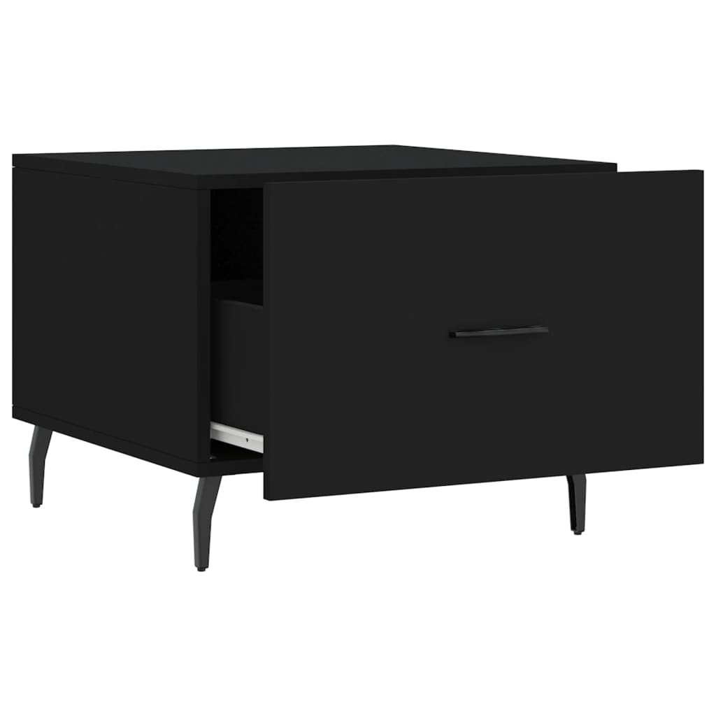 Coffee Table Black 50x50x40 cm Engineered Wood
