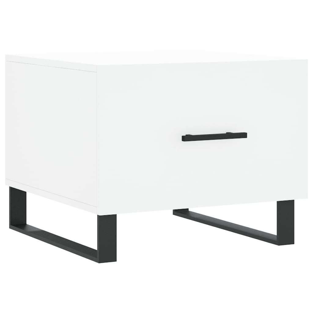 Coffee Table White 50x50x40 cm Engineered Wood