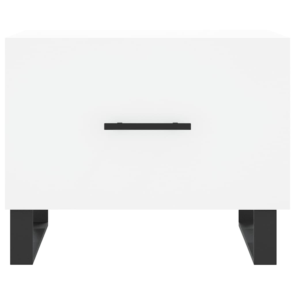 Coffee Table White 50x50x40 cm Engineered Wood