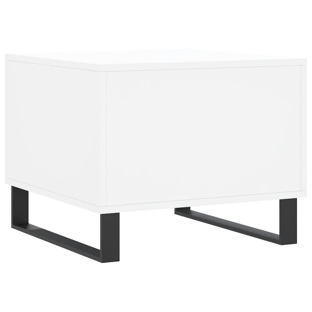 Coffee Table White 50x50x40 cm Engineered Wood