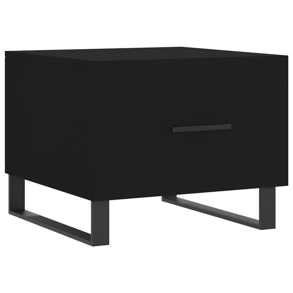 Coffee Table Black 50x50x40 cm Engineered Wood