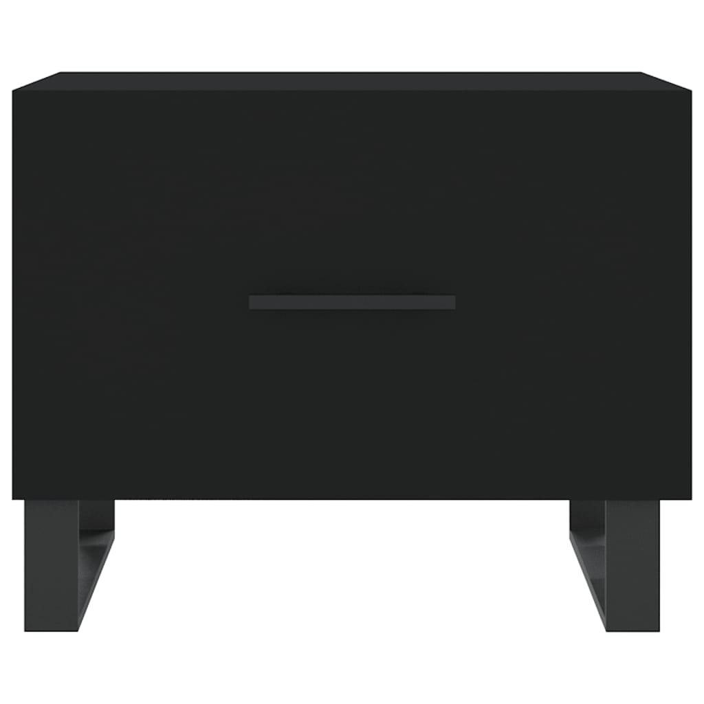 Coffee Table Black 50x50x40 cm Engineered Wood