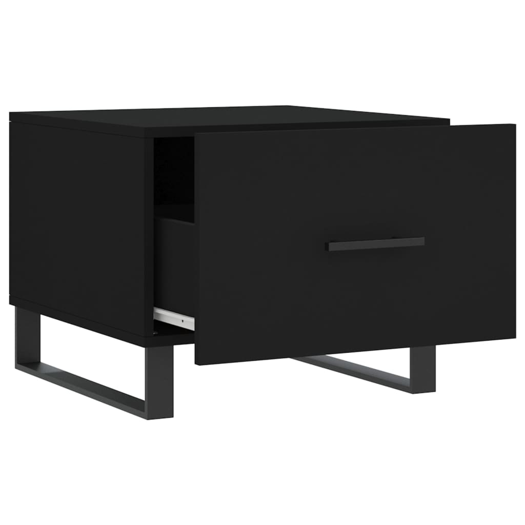 Coffee Table Black 50x50x40 cm Engineered Wood