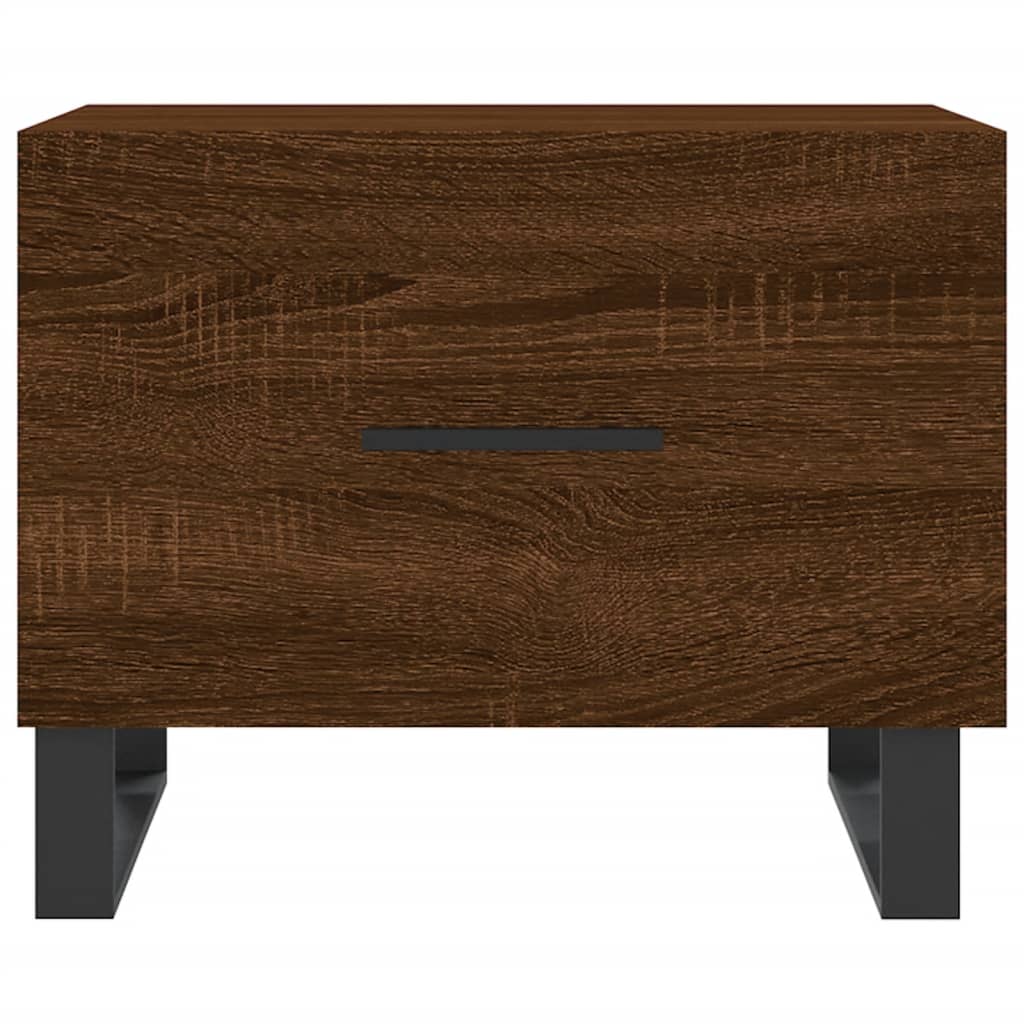 Coffee Table Brown Oak 50x50x40 cm Engineered Wood