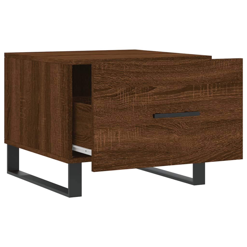 Coffee Table Brown Oak 50x50x40 cm Engineered Wood