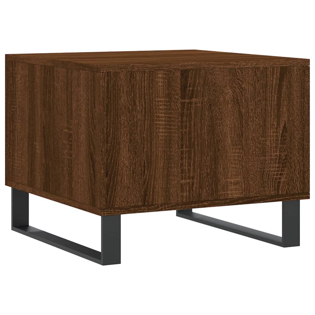 Coffee Table Brown Oak 50x50x40 cm Engineered Wood