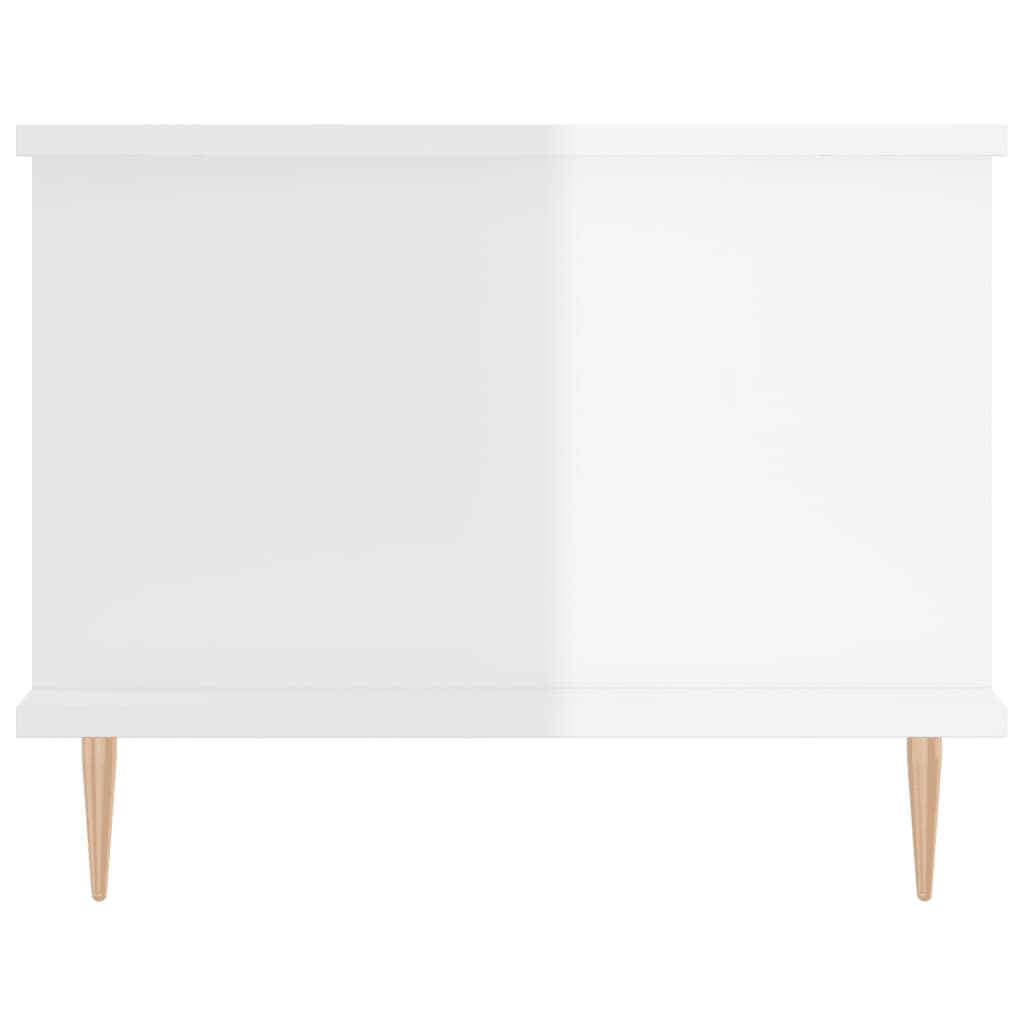Coffee Table High Gloss White 90x50x40 cm Engineered Wood