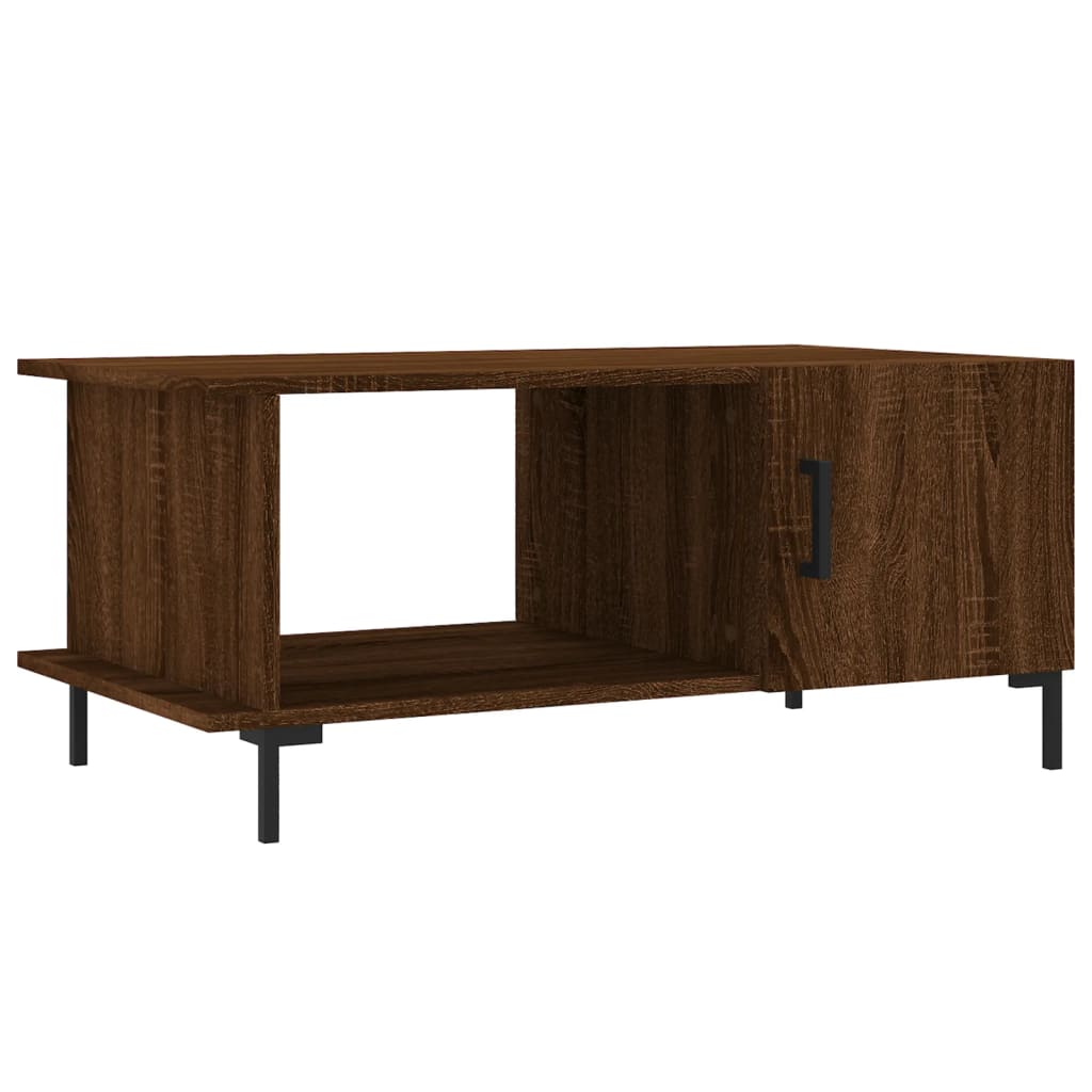 Coffee Table Brown Oak 90x50x40 cm Engineered Wood