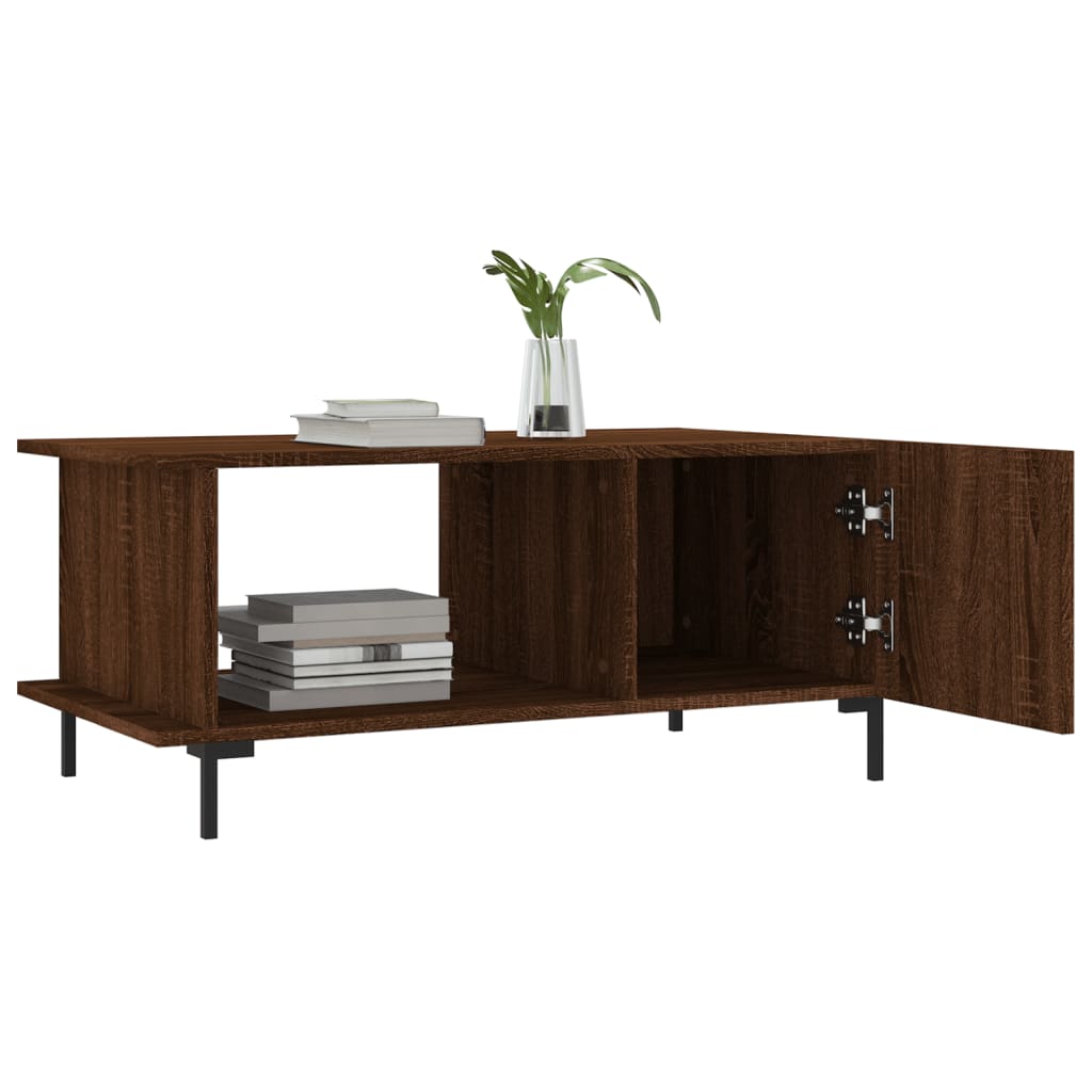 Coffee Table Brown Oak 90x50x40 cm Engineered Wood