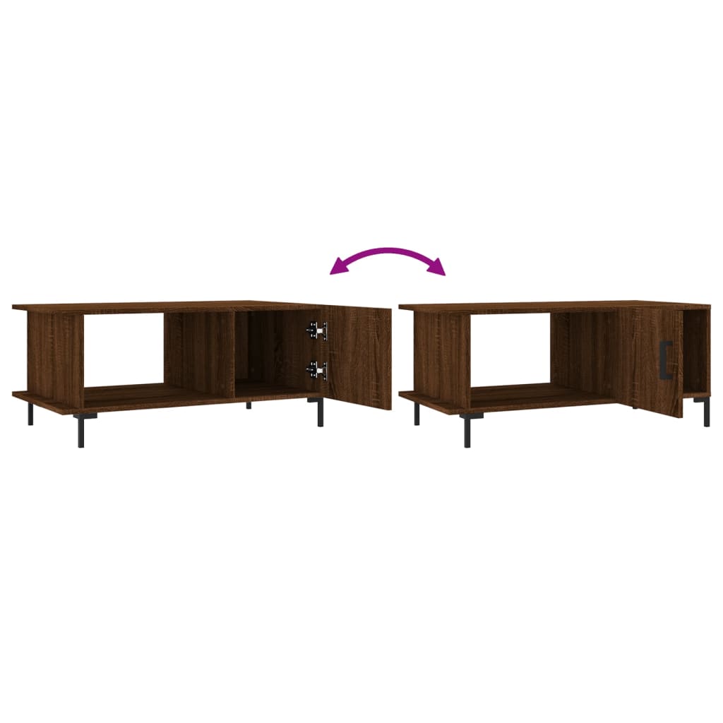 Coffee Table Brown Oak 90x50x40 cm Engineered Wood