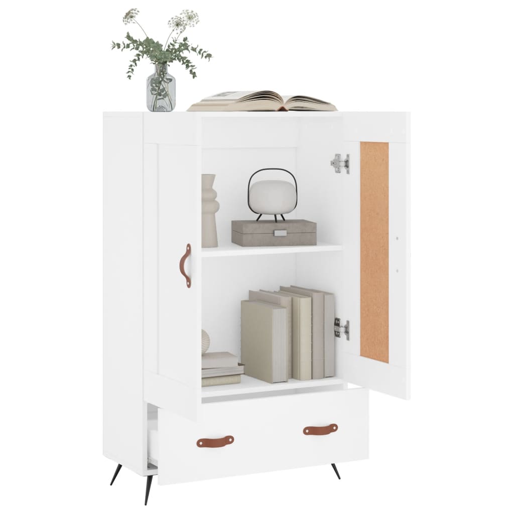 Highboard White 69.5x31x115 cm Engineered Wood