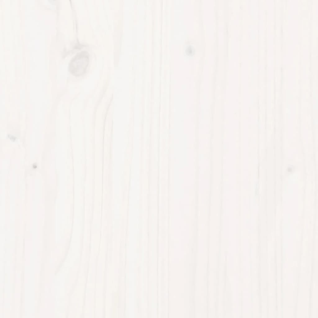 Garden Bench White 108x35x45 cm Solid Wood Pine