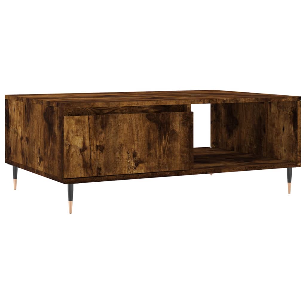 Coffee Table Smoked Oak 90x60x35 cm Engineered Wood
