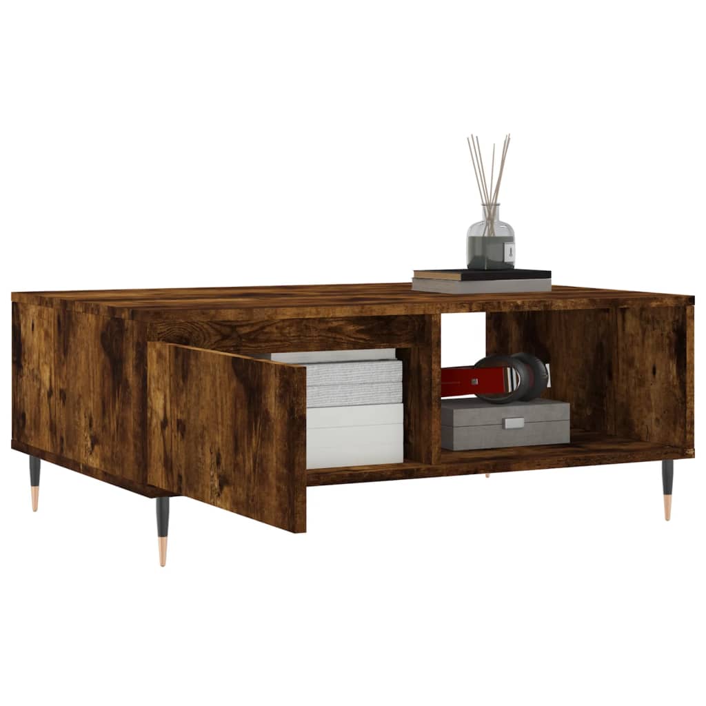 Coffee Table Smoked Oak 90x60x35 cm Engineered Wood
