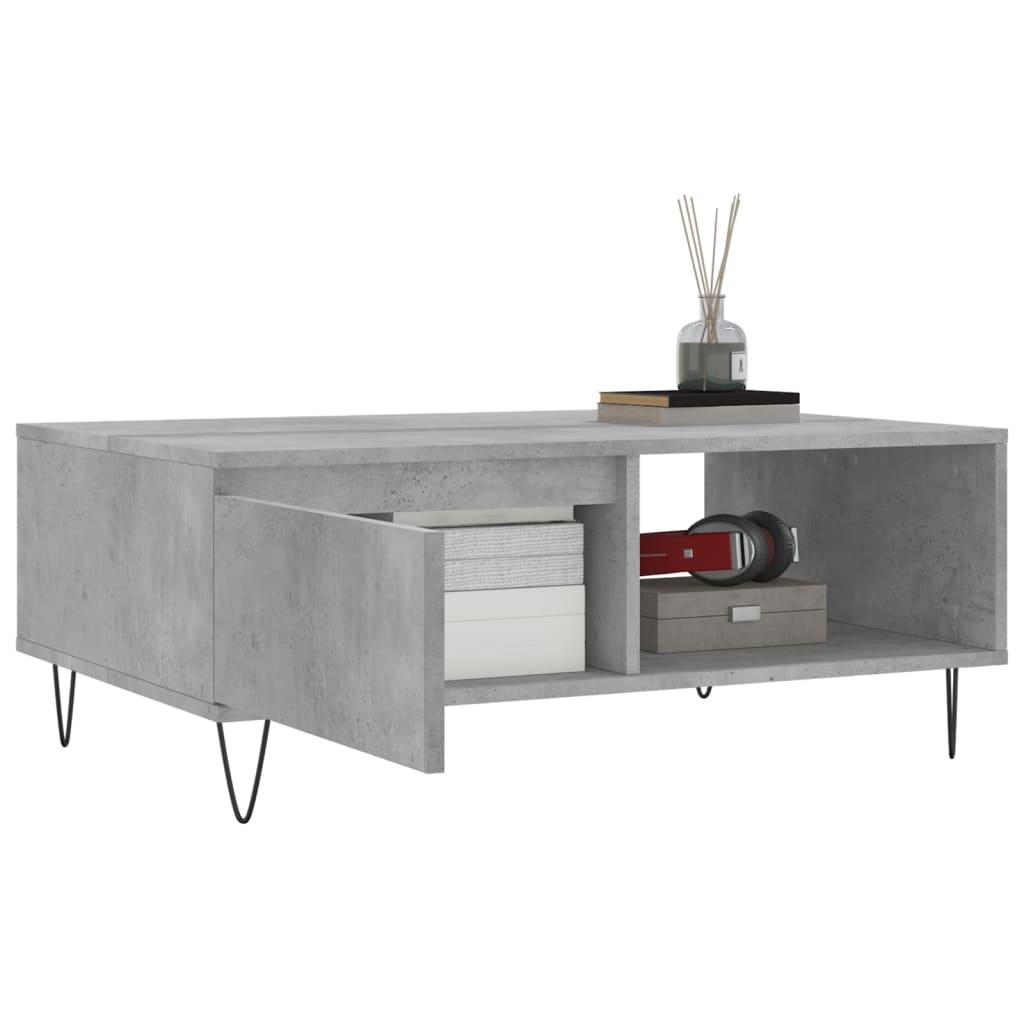 Coffee Table Concrete Grey 90x60x35 cm Engineered Wood