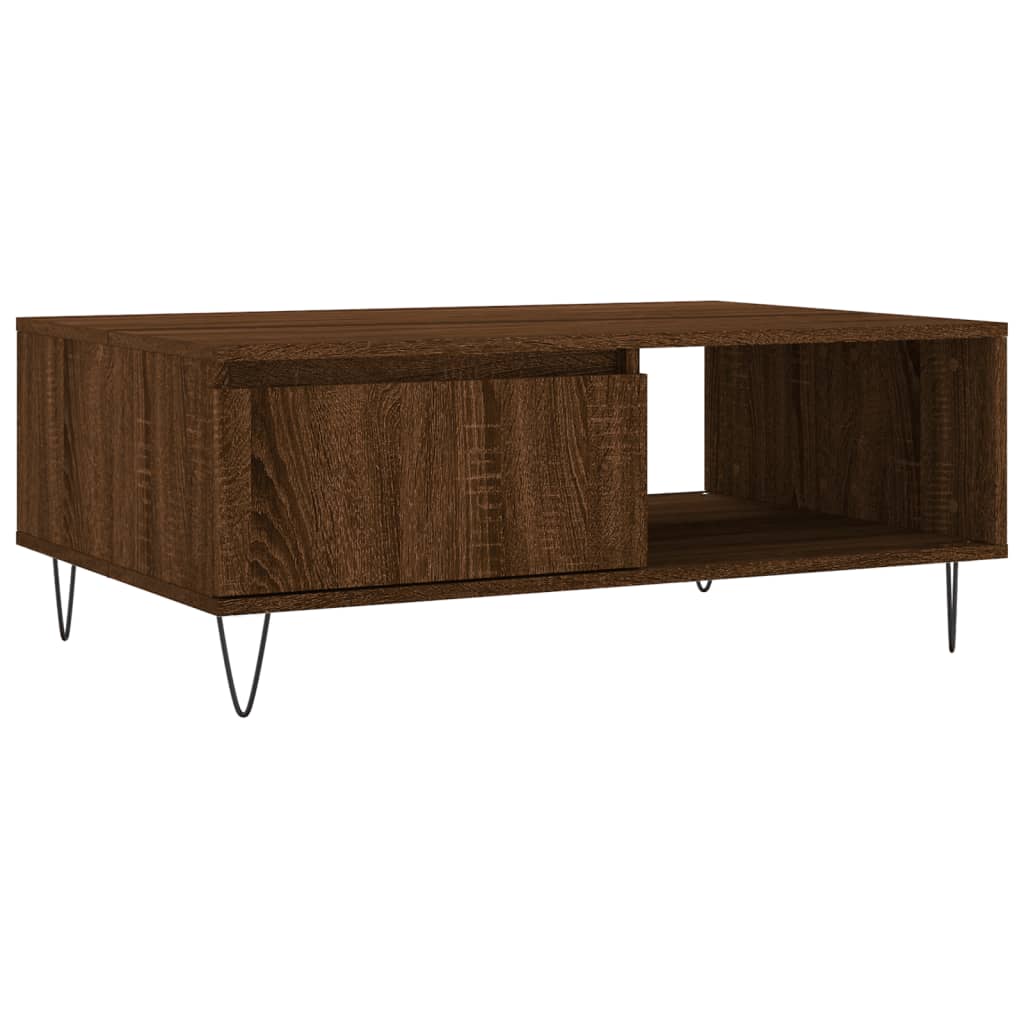 Coffee Table Brown Oak 90x60x35 cm Engineered Wood