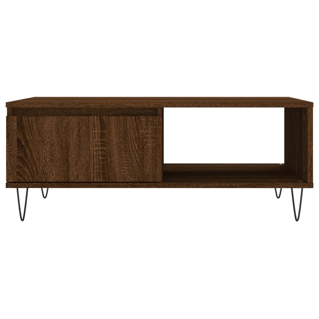 Coffee Table Brown Oak 90x60x35 cm Engineered Wood