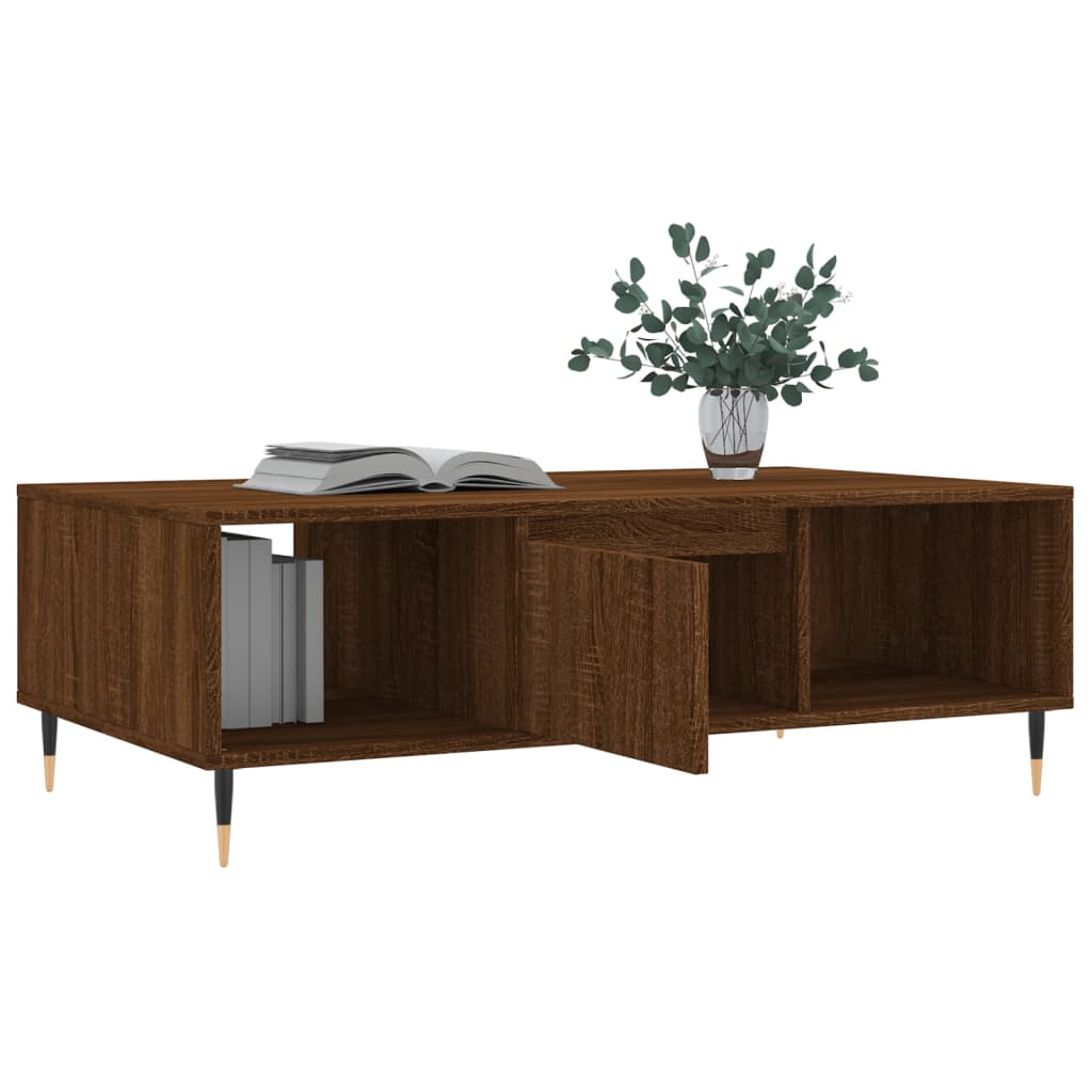 Coffee Table Brown Oak 104x60x35 cm Engineered Wood