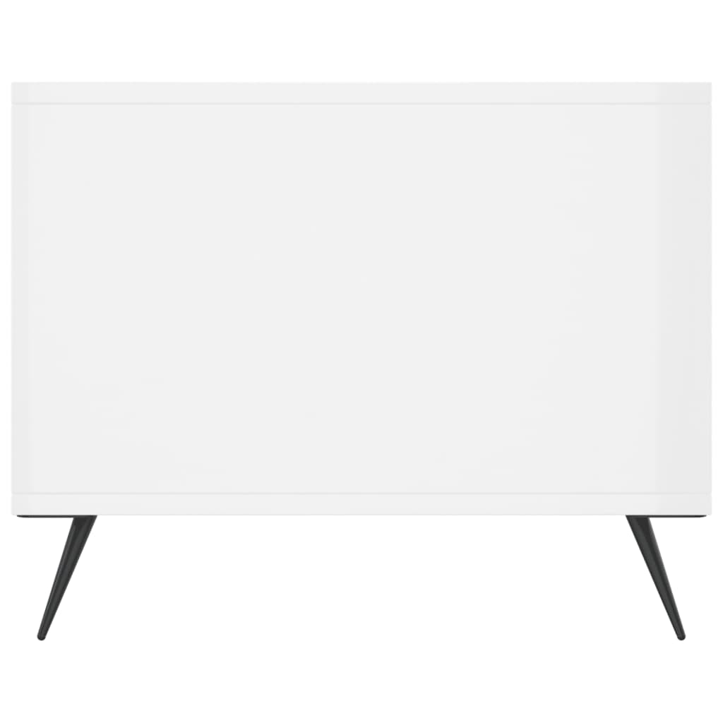 Coffee Table High Gloss White 90x50x40 cm Engineered Wood