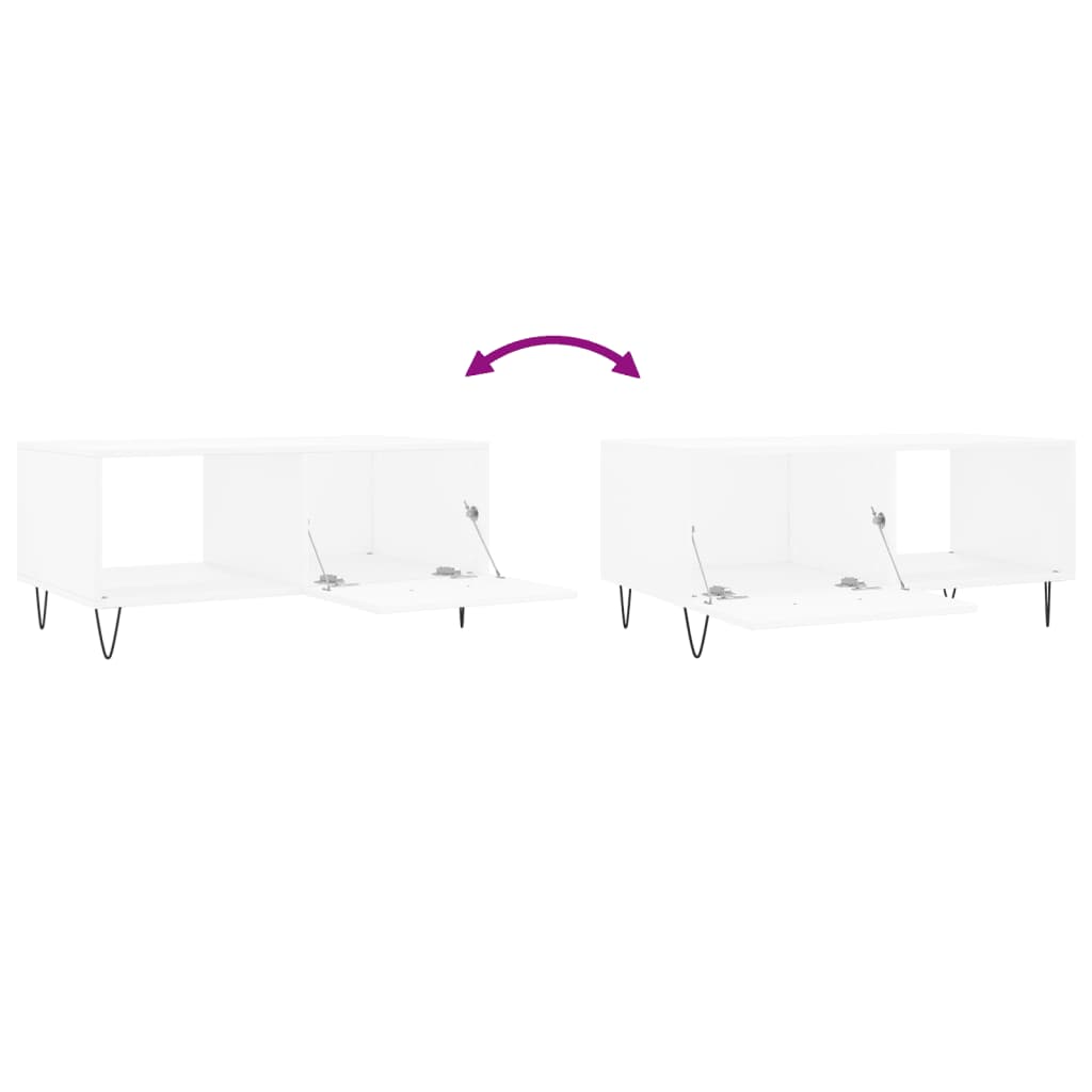 Coffee Table White 90x50x40 cm Engineered Wood