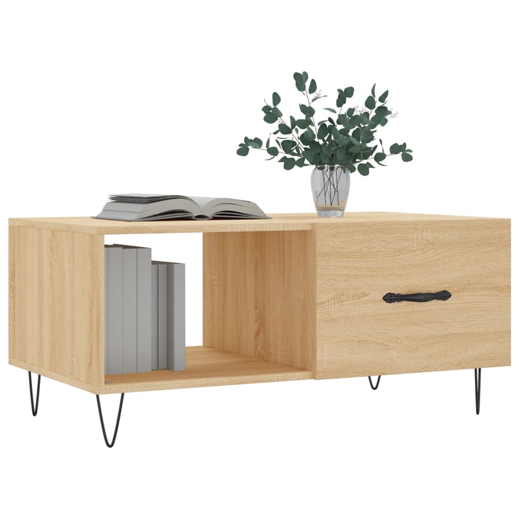Coffee Table Sonoma Oak 90x50x40 cm Engineered Wood