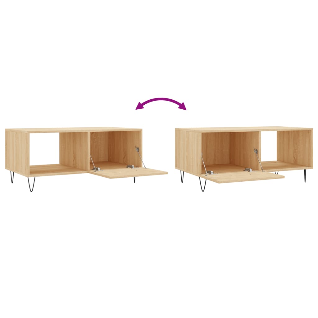 Coffee Table Sonoma Oak 90x50x40 cm Engineered Wood