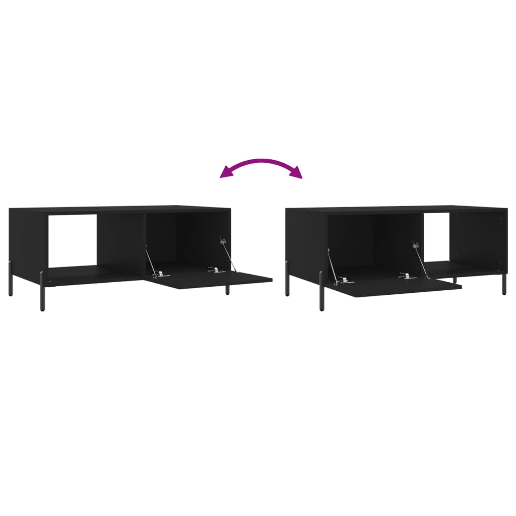 Coffee Table Black 90x50x40 cm Engineered Wood