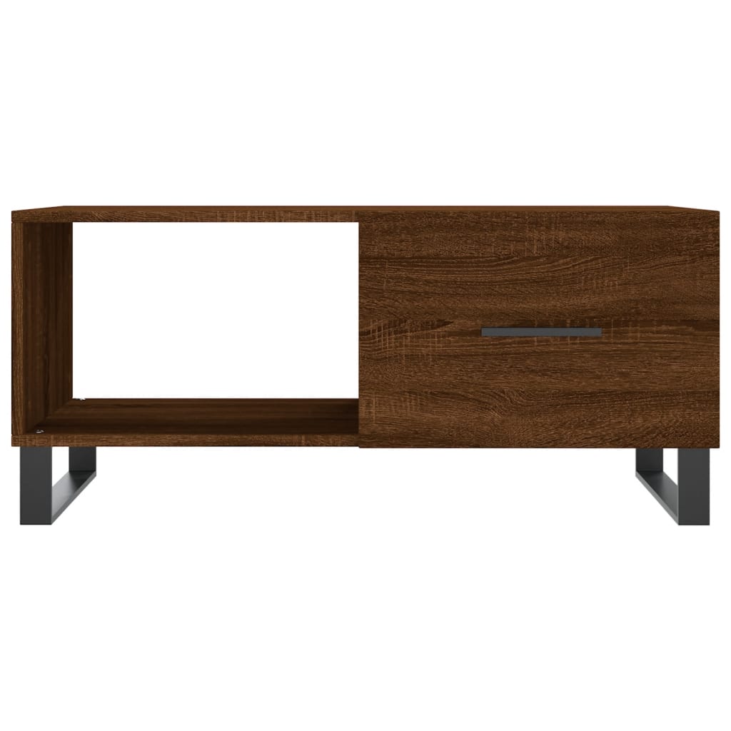 Coffee Table Brown Oak 90x50x40 cm Engineered Wood