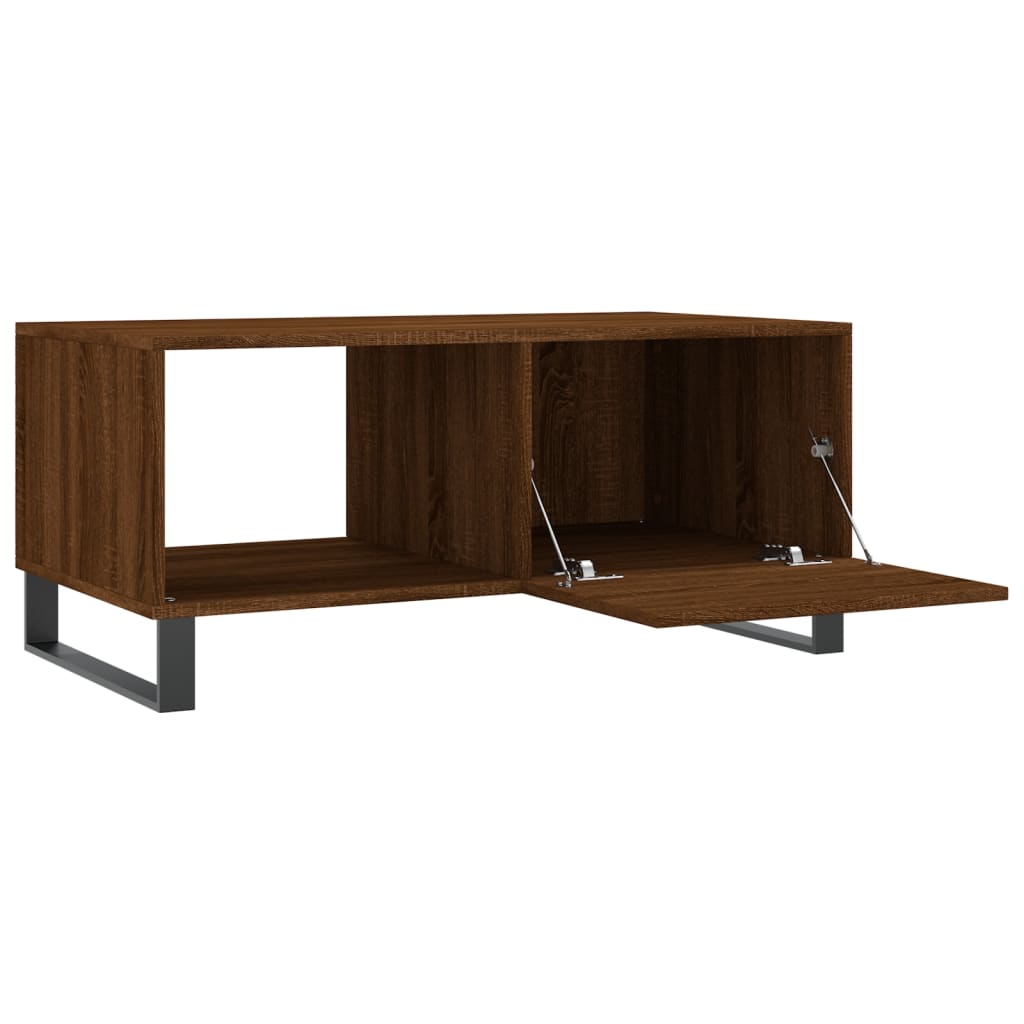 Coffee Table Brown Oak 90x50x40 cm Engineered Wood