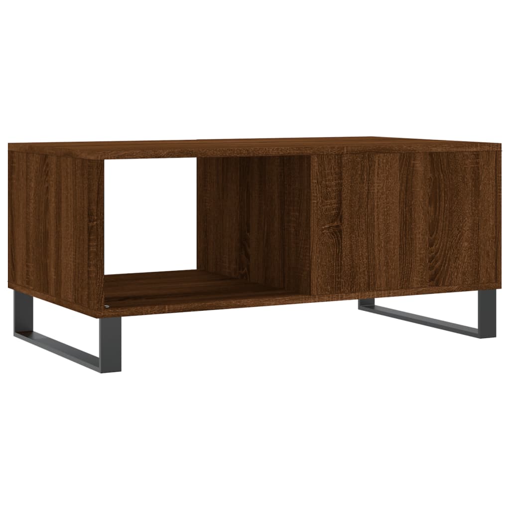 Coffee Table Brown Oak 90x50x40 cm Engineered Wood