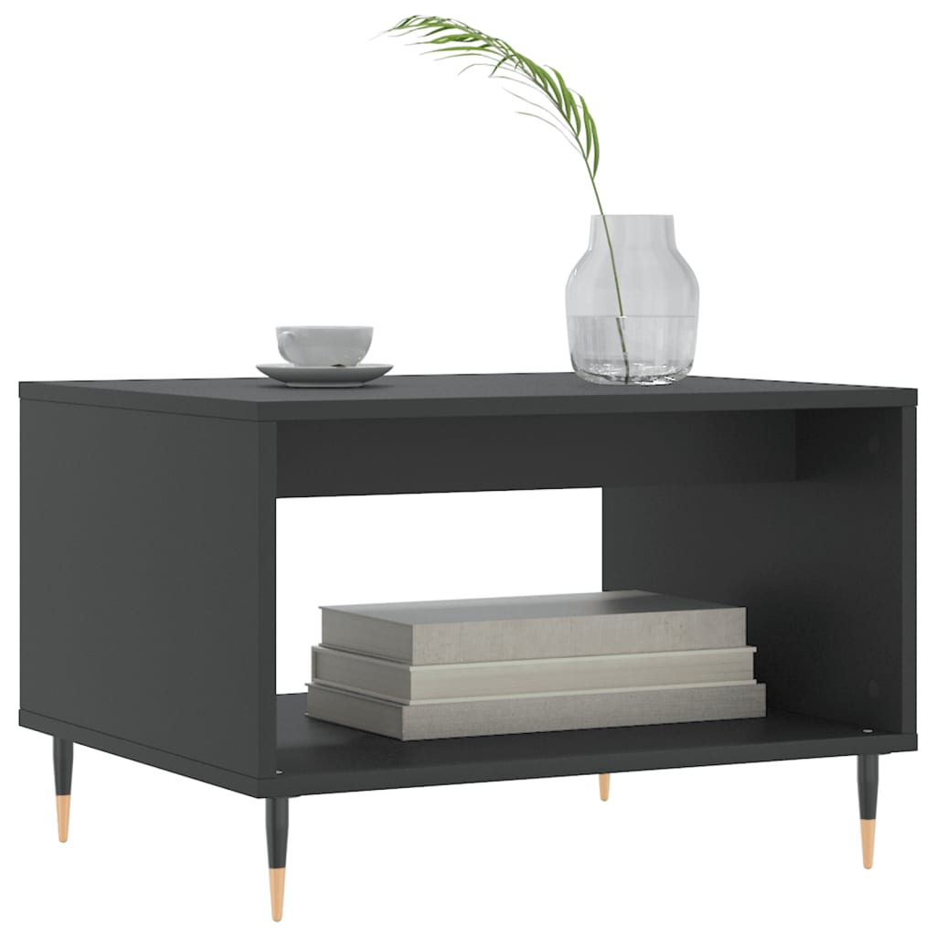 Coffee Table Black 60x50x40 cm Engineered Wood