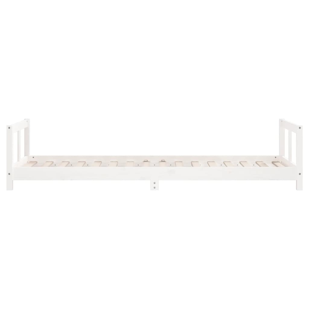 Kids Bed Frame White 80x200 cm Solid Wood Pine