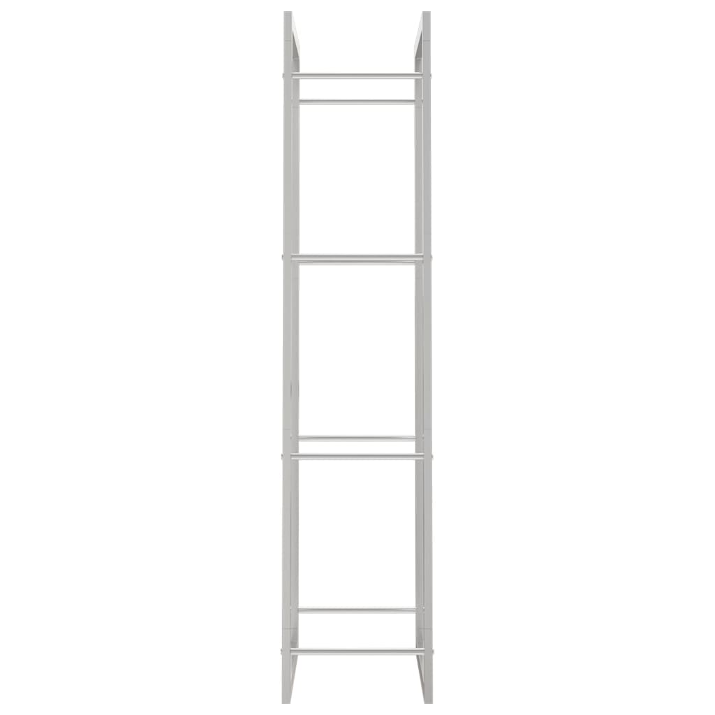 Firewood Rack 50x28x132 cm Stainless Steel