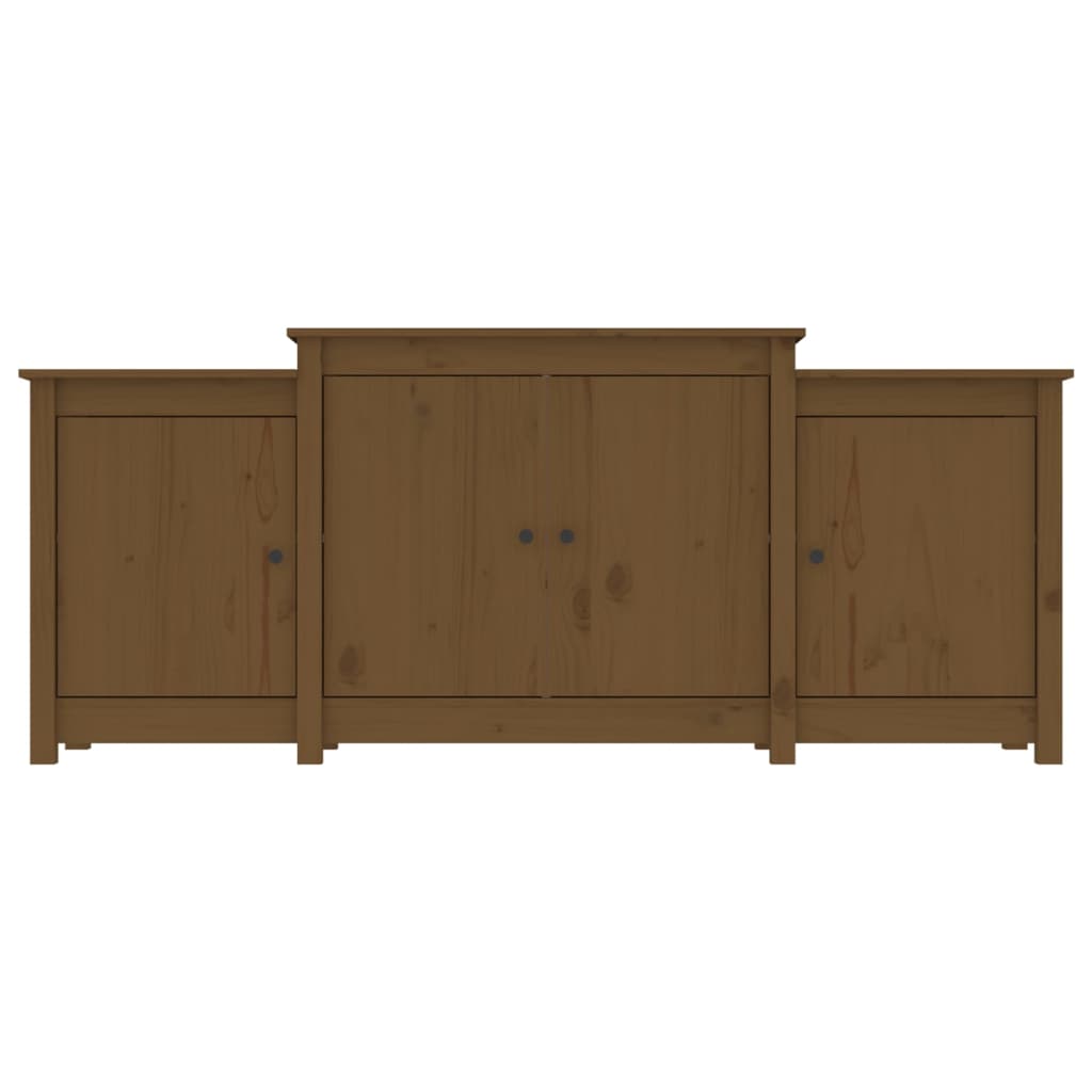Sideboard Honey Brown 164x37x68 cm Solid Wood Pine