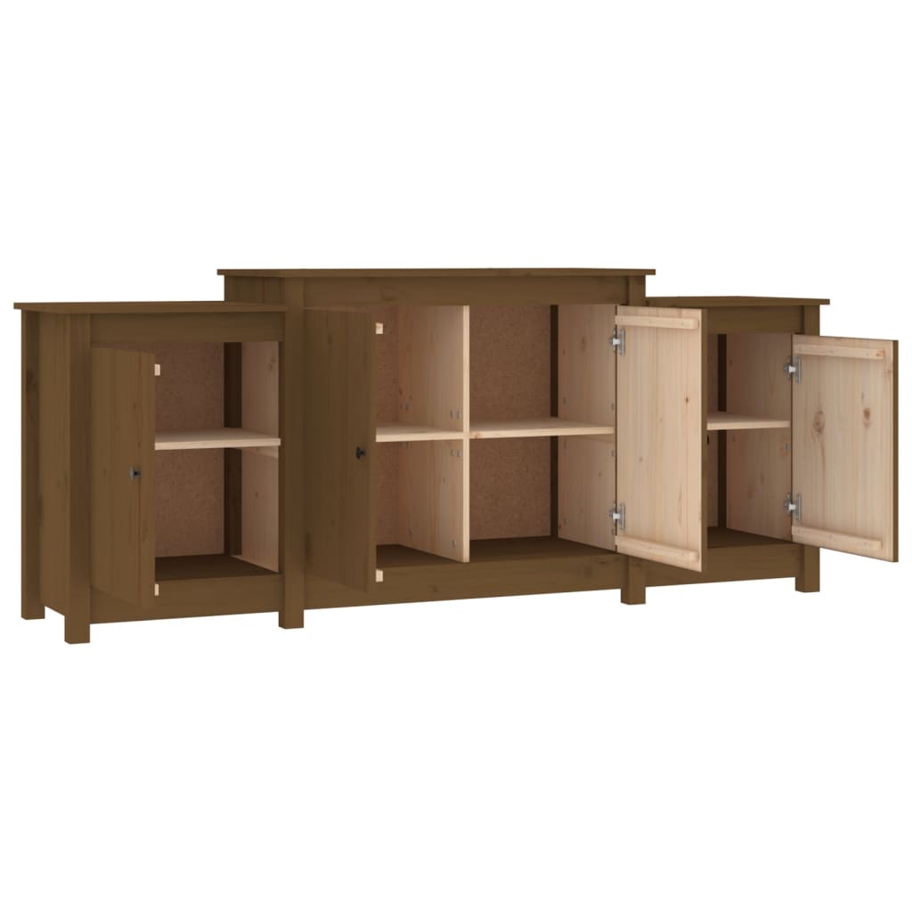 Sideboard Honey Brown 164x37x68 cm Solid Wood Pine