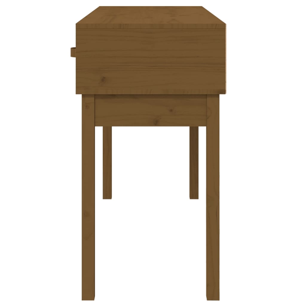 Console Table Honey Brown 114x40x75 cm Solid Wood Pine