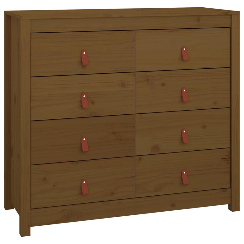 Side Cabinet Honey Brown 100x40x90 cm Solid Wood Pine
