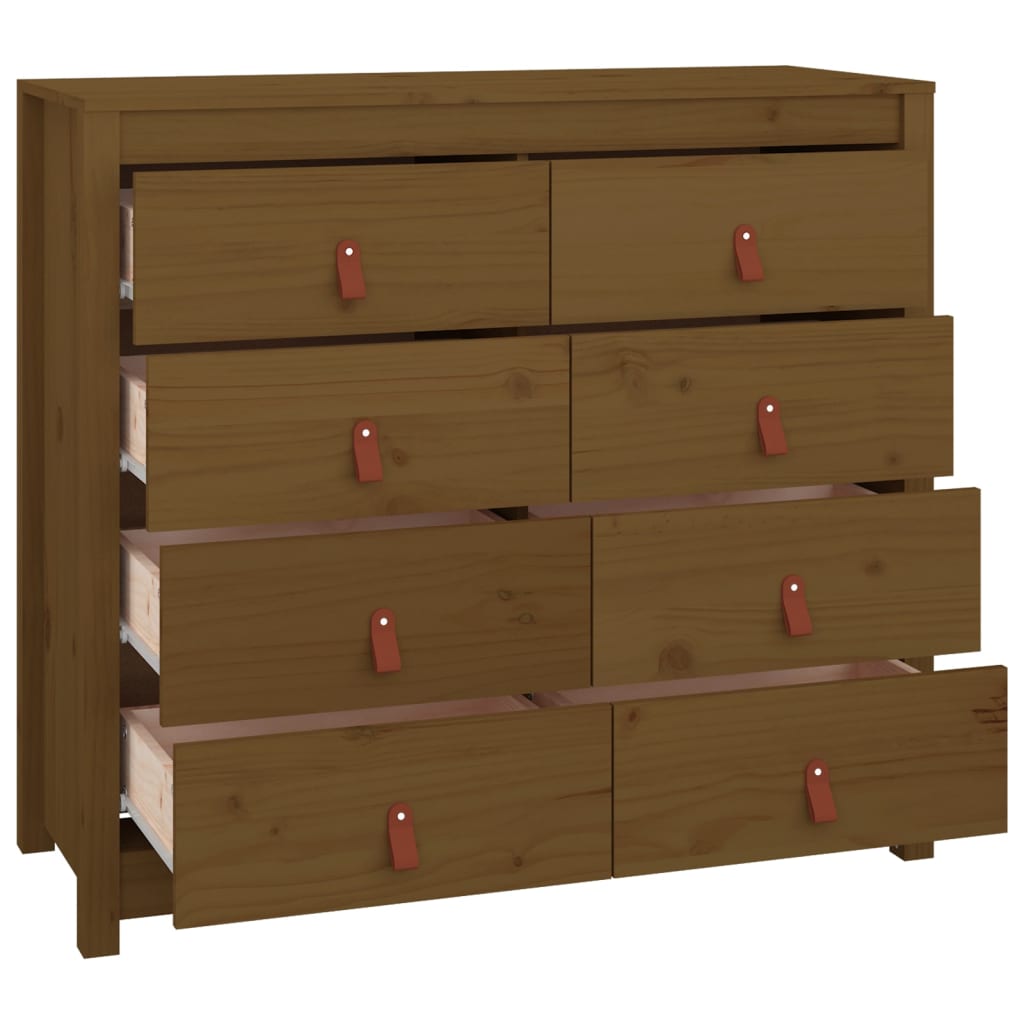Side Cabinet Honey Brown 100x40x90 cm Solid Wood Pine
