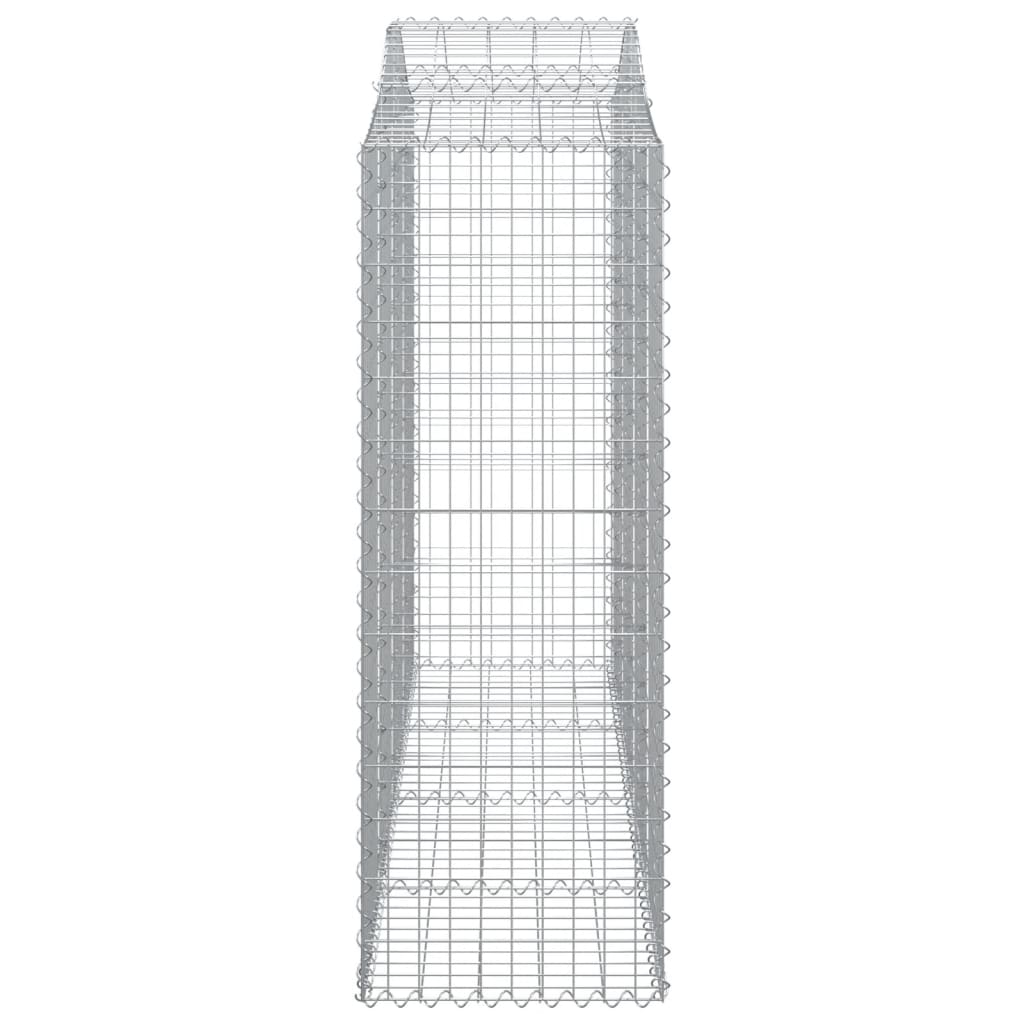 Arched Gabion Baskets 2 pcs 200x50x140/160 cm Galvanised Iron