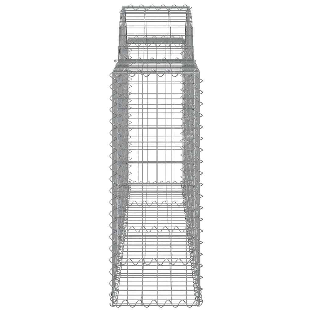 Arched Gabion Baskets 7 pcs 200x30x80/100 cm Galvanised Iron