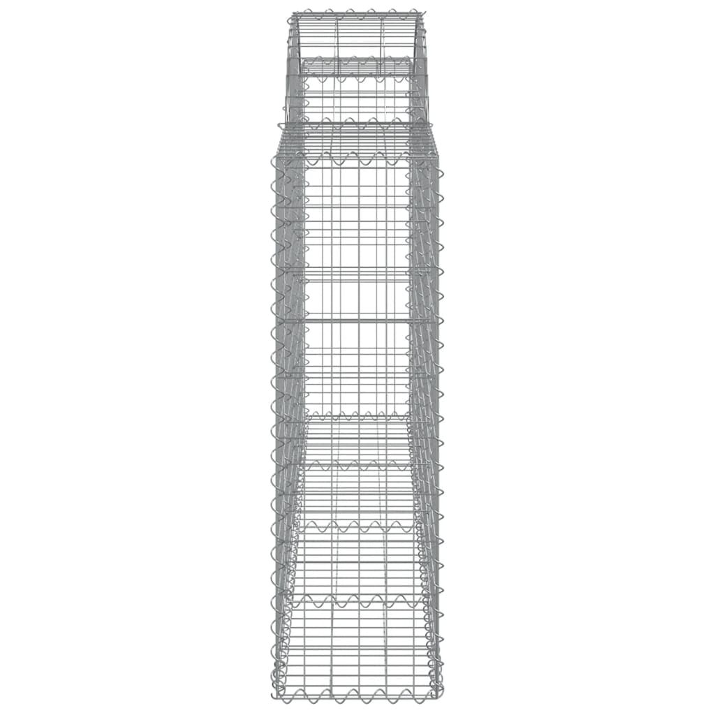 Arched Gabion Baskets 9 pcs 200x30x100/120 cm Galvanised Iron