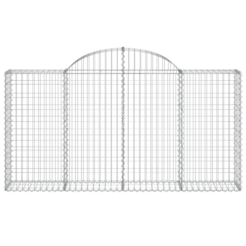 Arched Gabion Baskets 18 pcs 200x30x100/120 cm Galvanised Iron