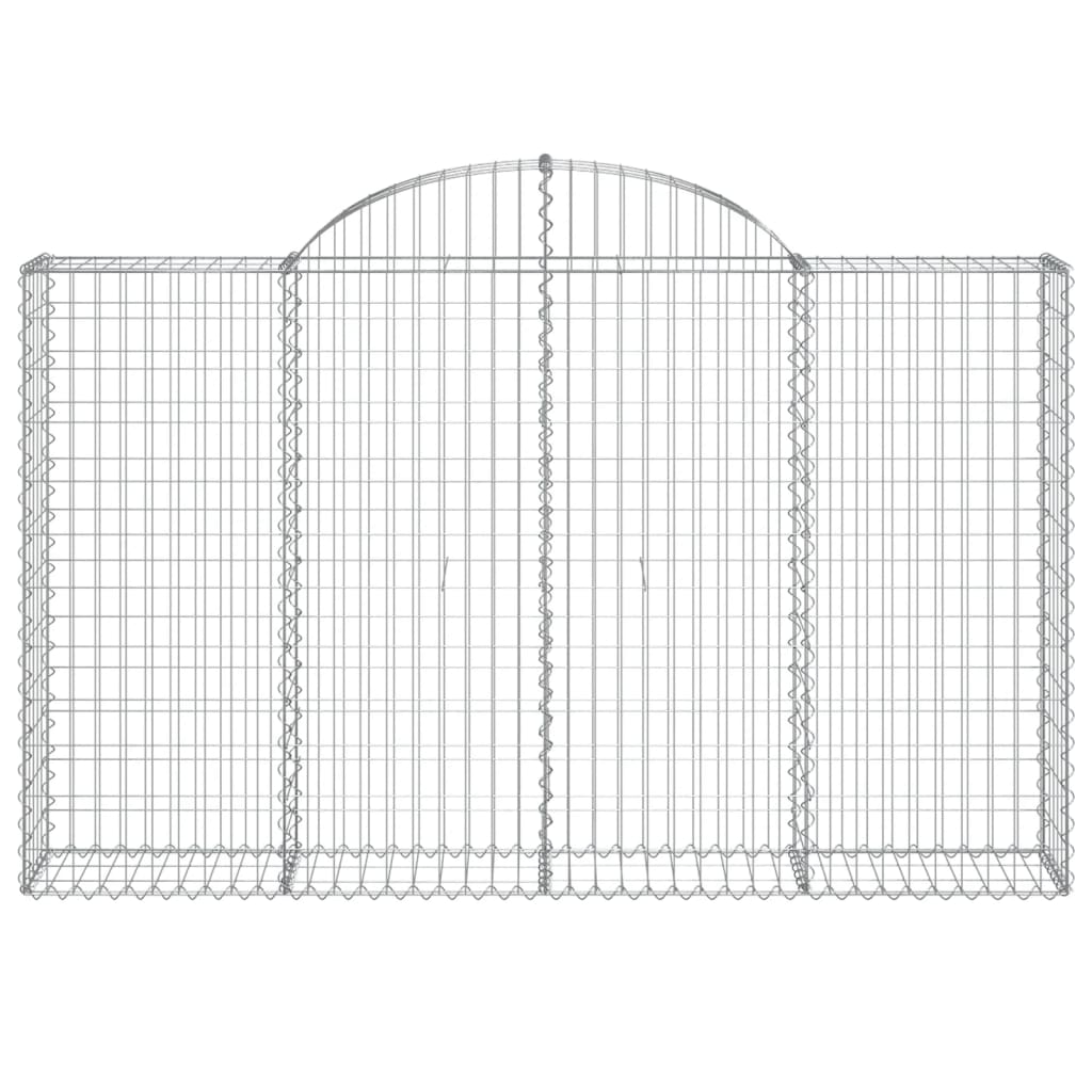 Arched Gabion Baskets 6 pcs 200x30x120/140 cm Galvanised Iron