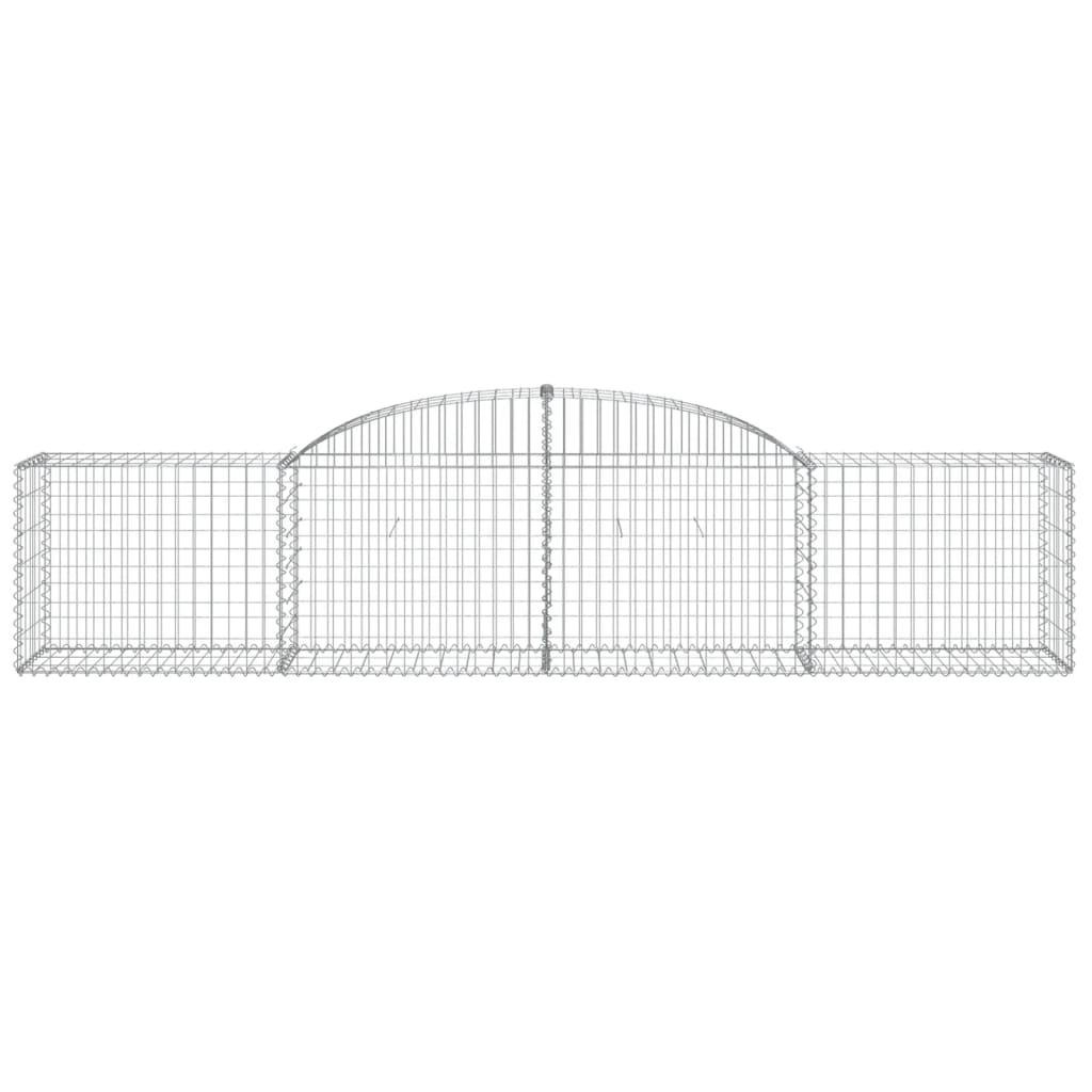Arched Gabion Baskets 8 pcs 300x50x60/80 cm Galvanised Iron