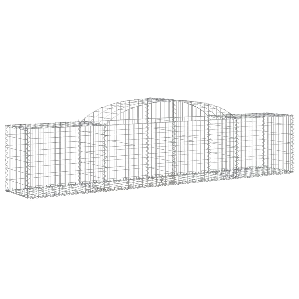 Arched Gabion Baskets 25 pcs 300x50x60/80 cm Galvanised Iron