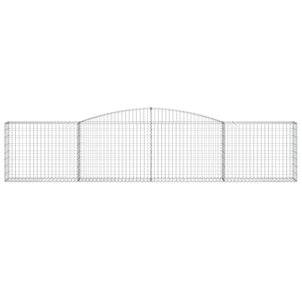 Arched Gabion Baskets 7 pcs 400x30x80/100 cm Galvanised Iron