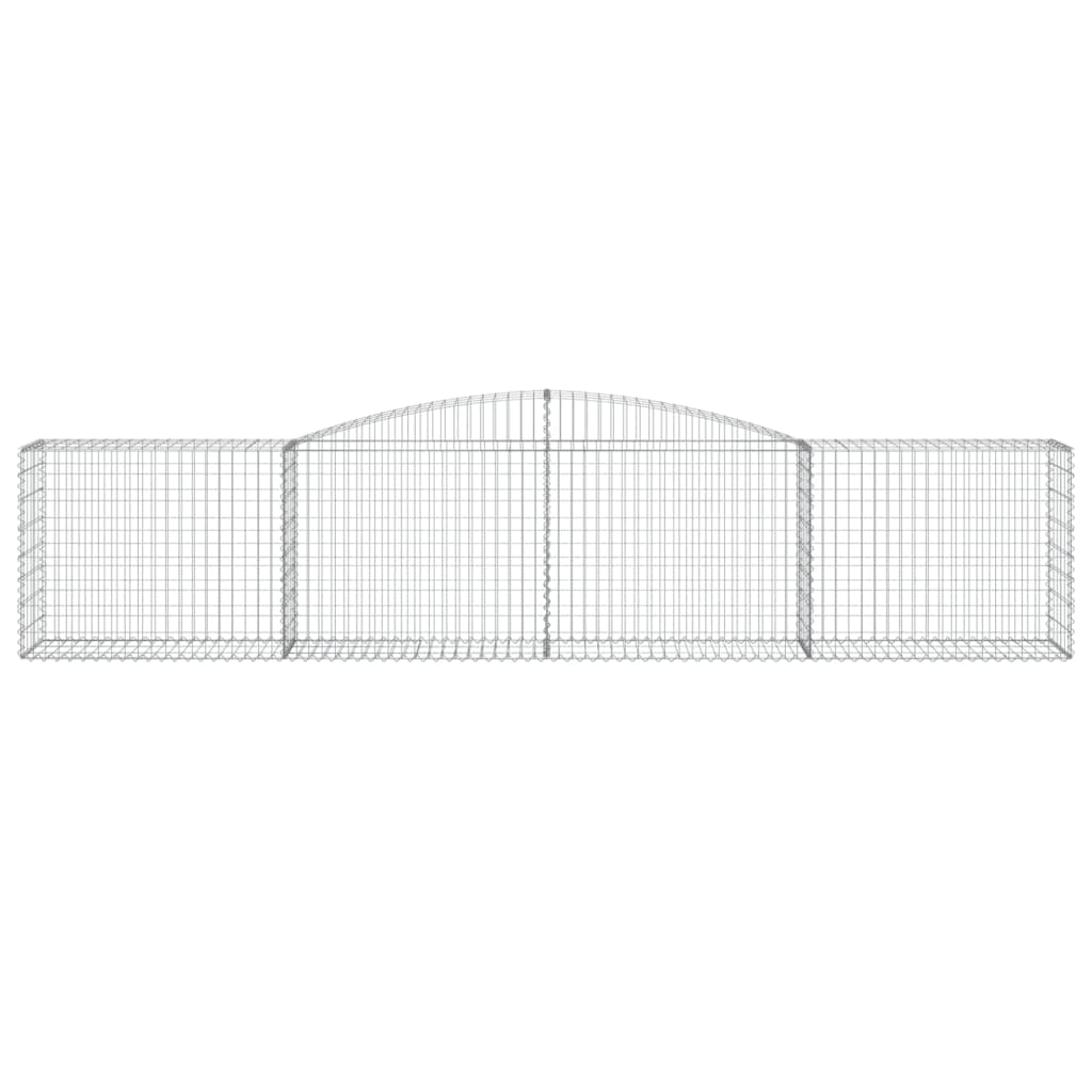 Arched Gabion Baskets 7 pcs 400x50x80/100 cm Galvanised Iron