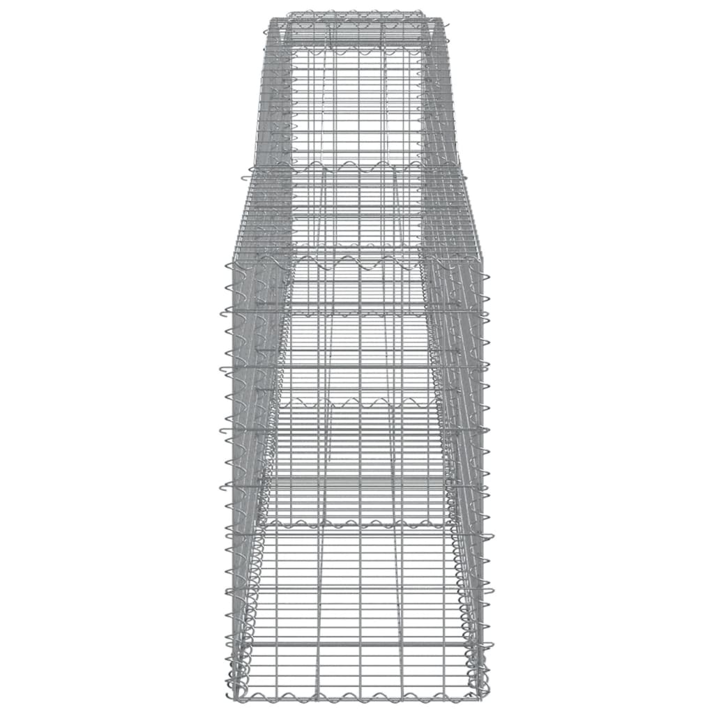 Arched Gabion Baskets 7 pcs 400x50x80/100 cm Galvanised Iron