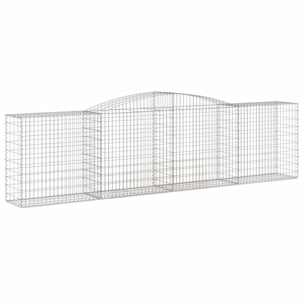 Arched Gabion Baskets 4 pcs 400x50x100/120 cm Galvanised Iron